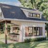 62925DJ_Render02_1599144144 Modern Farmhouse Backyard Office Plan with Loft