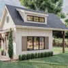 62925DJ_Render04_1599144146 Modern Farmhouse Backyard Office Plan with Loft