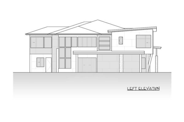 Modern Transitional House Plan with 4-Car Garage and Senior Suite