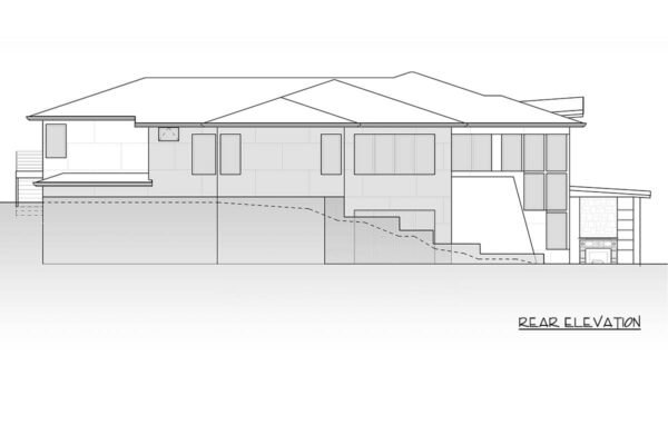 Modern Transitional House Plan with 4-Car Garage and Senior Suite
