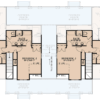 Two-Story Rustic Duplex House Plan with Wrap-Around Porch - 1810 Sq Ft Per Unit