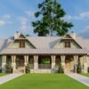 Two-Story Rustic Duplex House Plan with Wrap-Around Porch - 1810 Sq Ft Per Unit