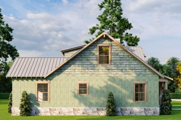 Two-Story Rustic Duplex House Plan with Wrap-Around Porch - 1810 Sq Ft Per Unit