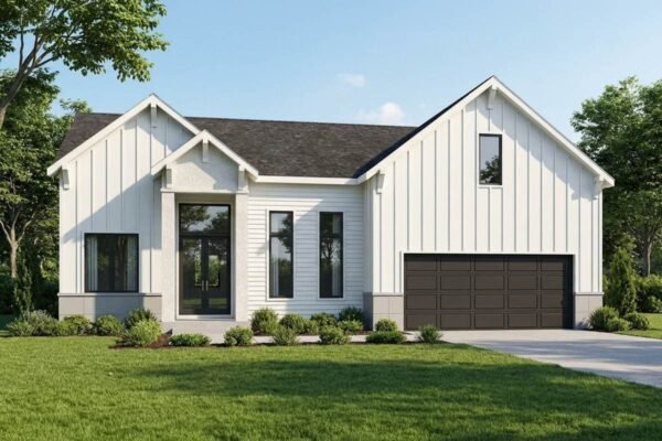 750030LDG-003-Exterior-Render_1772742575 Modern Craftsman House Plan with 3 Beds, Office, and Two-Story Great Room