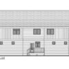 81843AB_Rear_1720022481 Triplex House Plan with 3 Bed 2.5 Bath Units in 2 Different Sizes - 1256 Sq Ft and 1285 Sq Ft