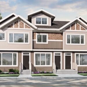 Triplex House Plan with 3 Bed 2.5 Bath Units in 2 Different Sizes - 1256 Sq Ft and 1285 Sq Ft