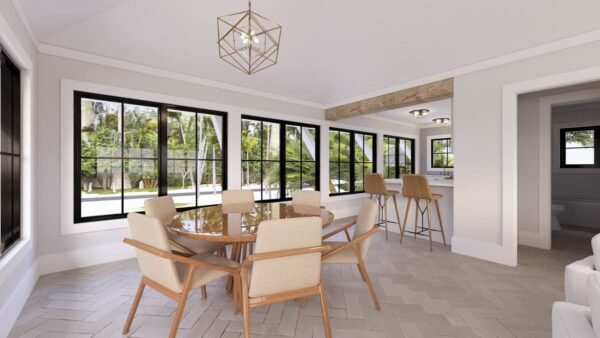 Coastal Carriage House Plan: 1 Bed Apartment, 2-Car Garage