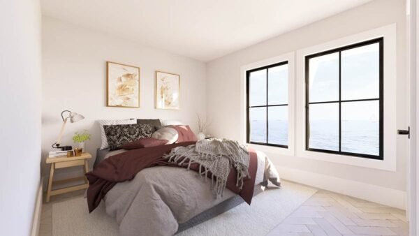 Coastal Carriage House Plan: 1 Bed Apartment, 2-Car Garage