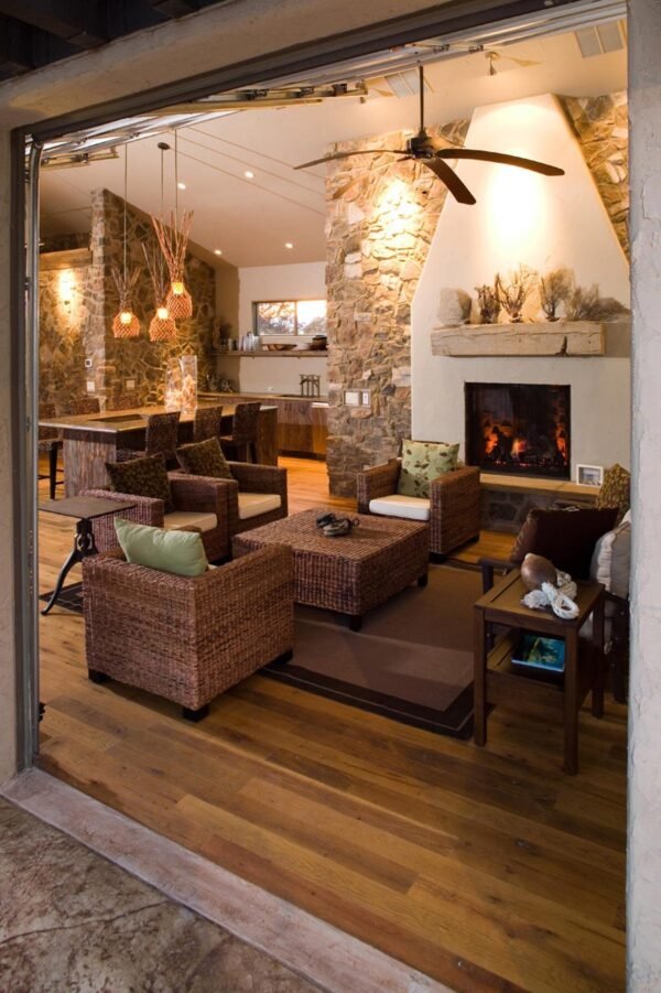 Pool House with Large Rec Room and Indoor/Outdoor Interplay