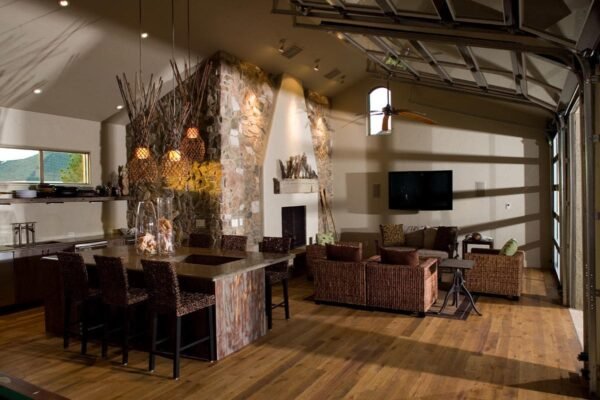 Pool House with Large Rec Room and Indoor/Outdoor Interplay